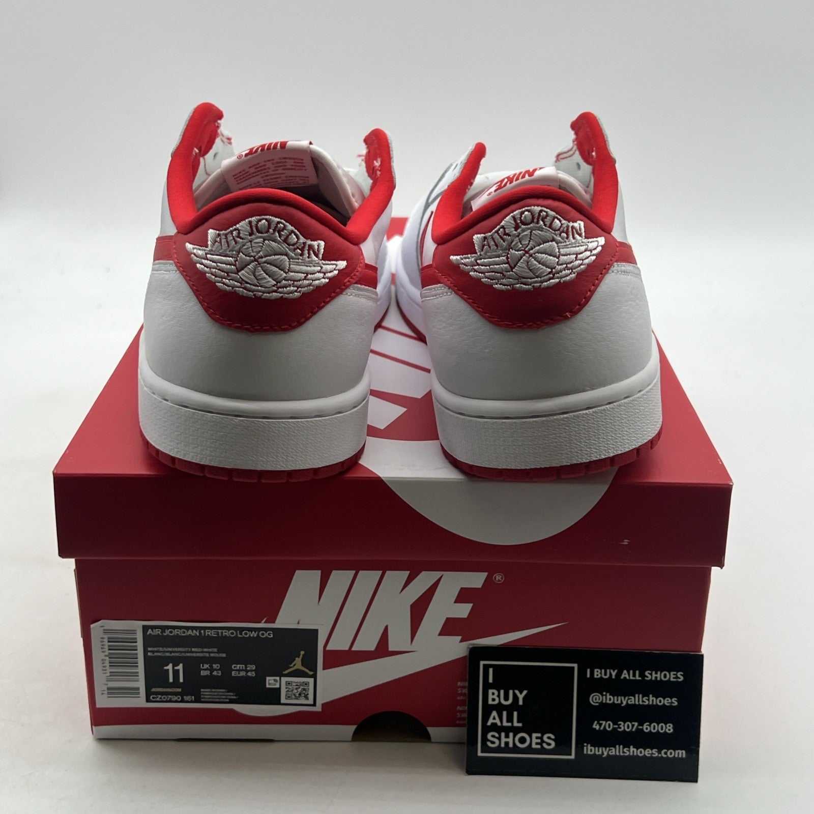 Size 11 - Air Jordan 1 Retro OG Low University Red (CZ0709-161)