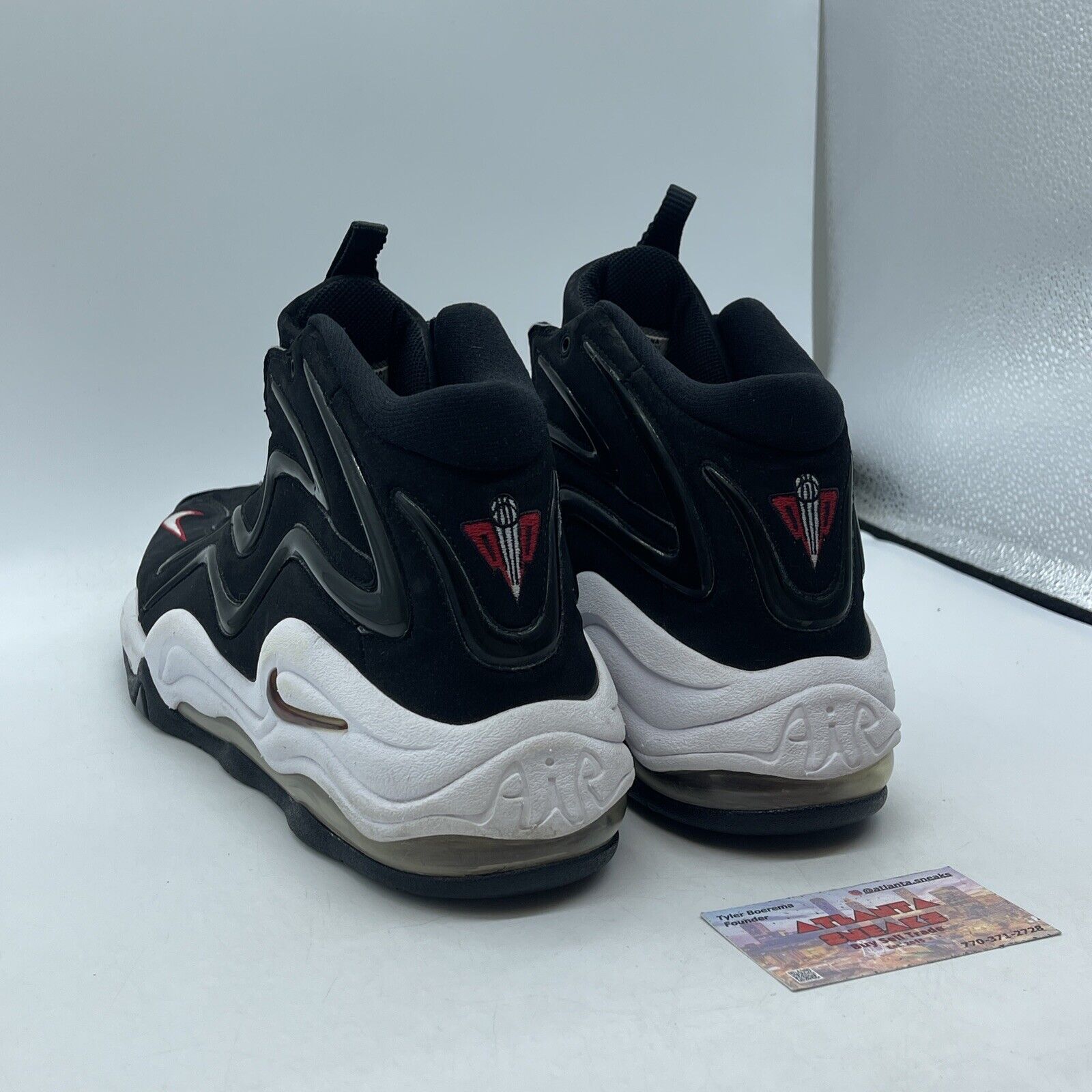 Size 13 - Nike Air Pippen 2008 Black Varsity Red White Suede Leather (325001-061