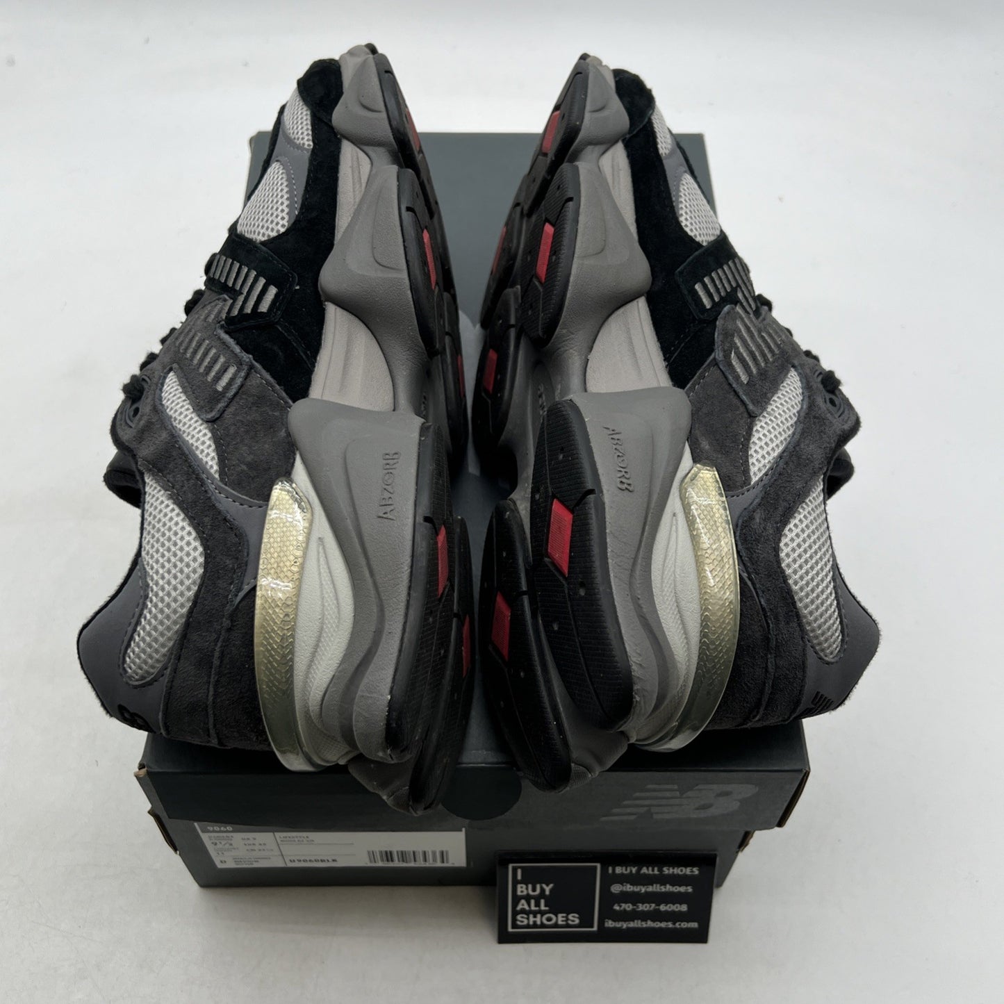 Size 9.5 - New Balance 9060 Black Castlerock (U9060BLK)