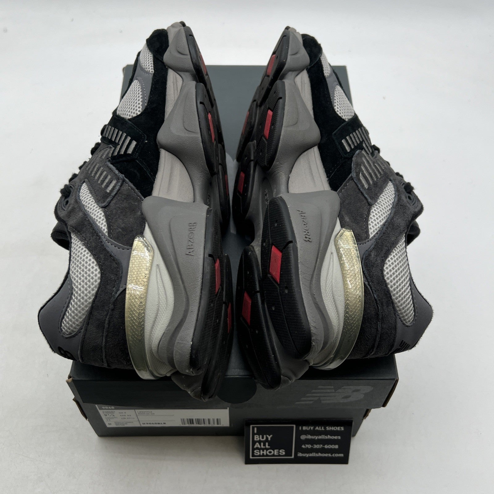 Size 9.5 - New Balance 9060 Black Castlerock (U9060BLK)