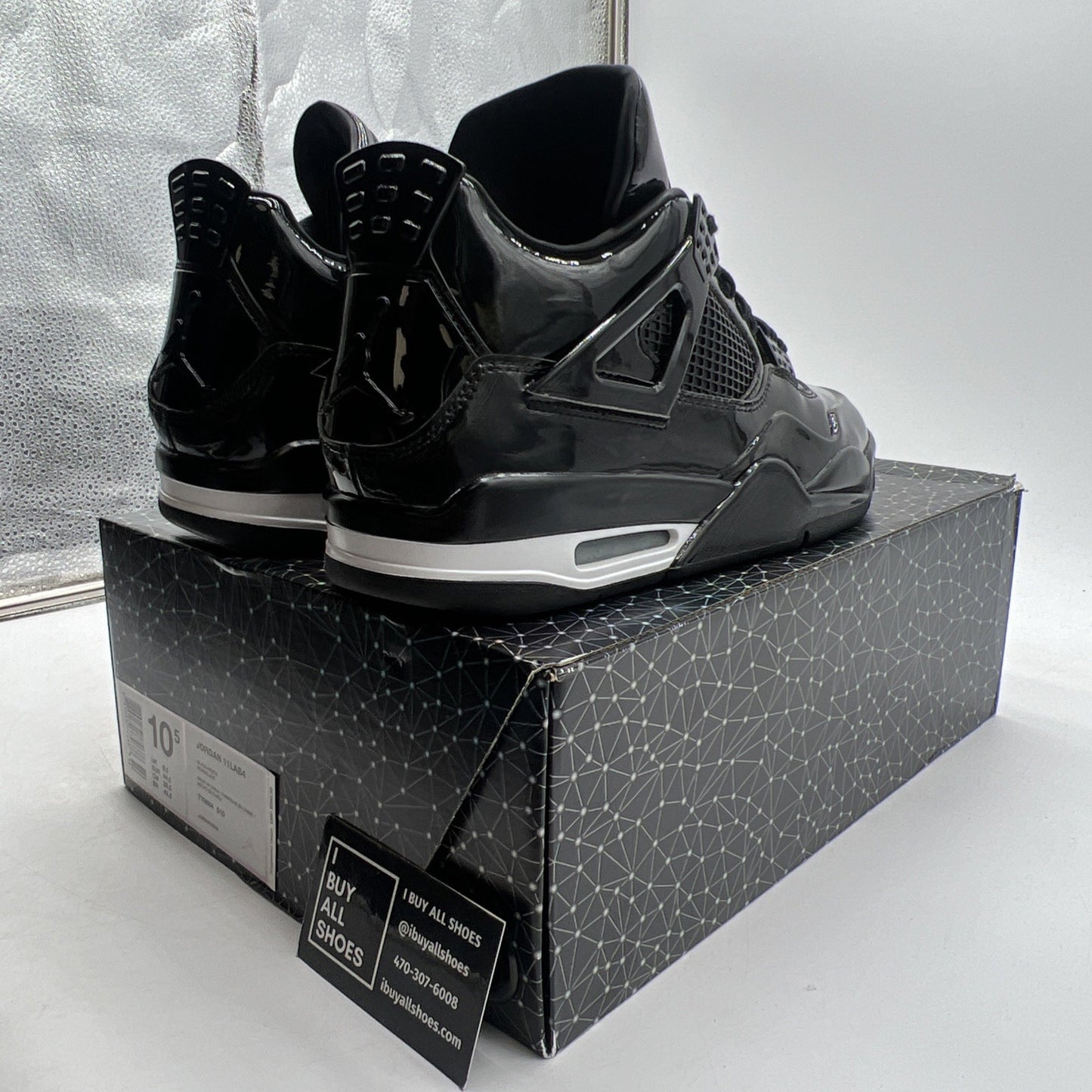 Size 10.5 - Air Jordan 4 Retro 11Lab4 - Black (719864-010)