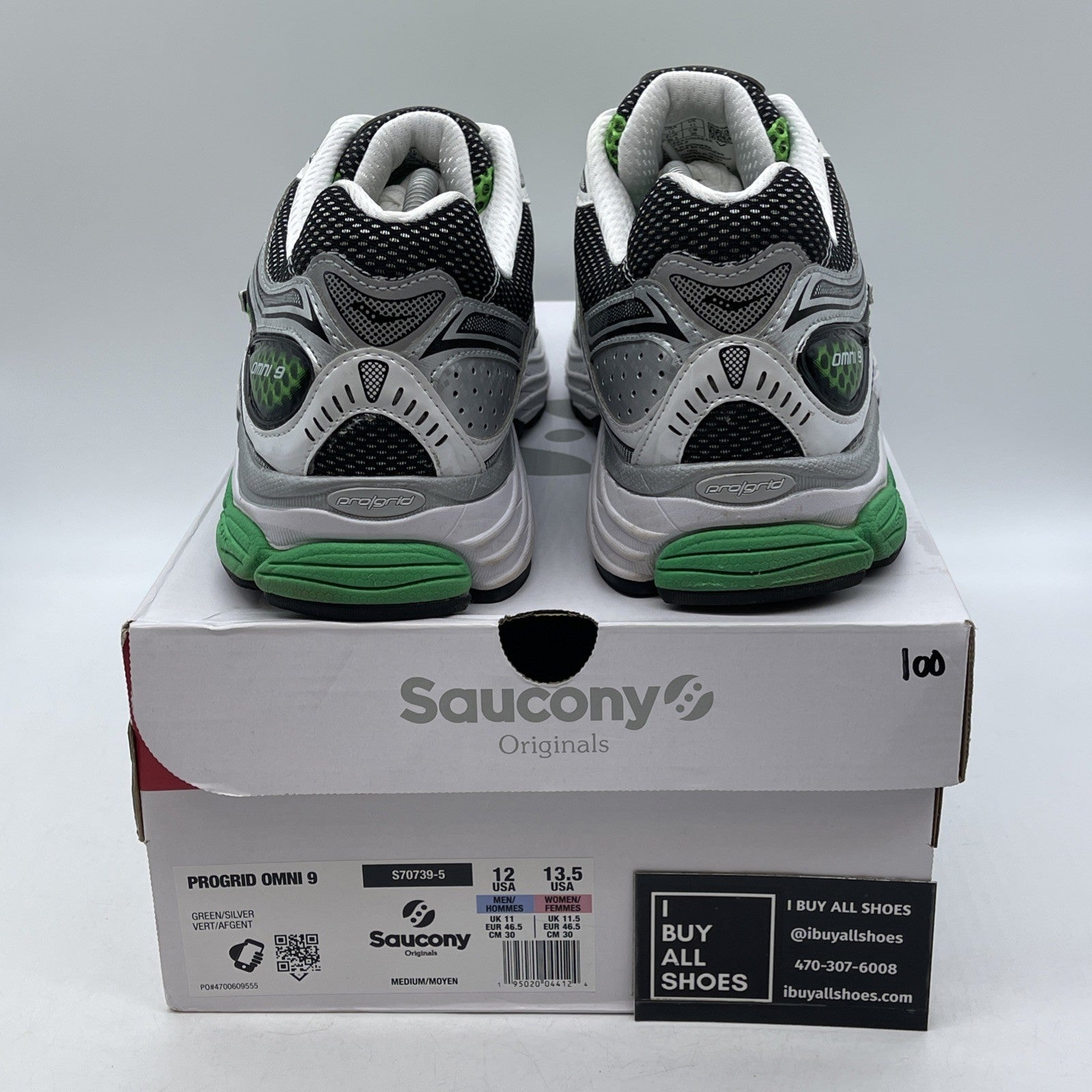 Size 12 - Saucony Progrid Omni 9 OG Green Silver Black Leather (S70739-5)