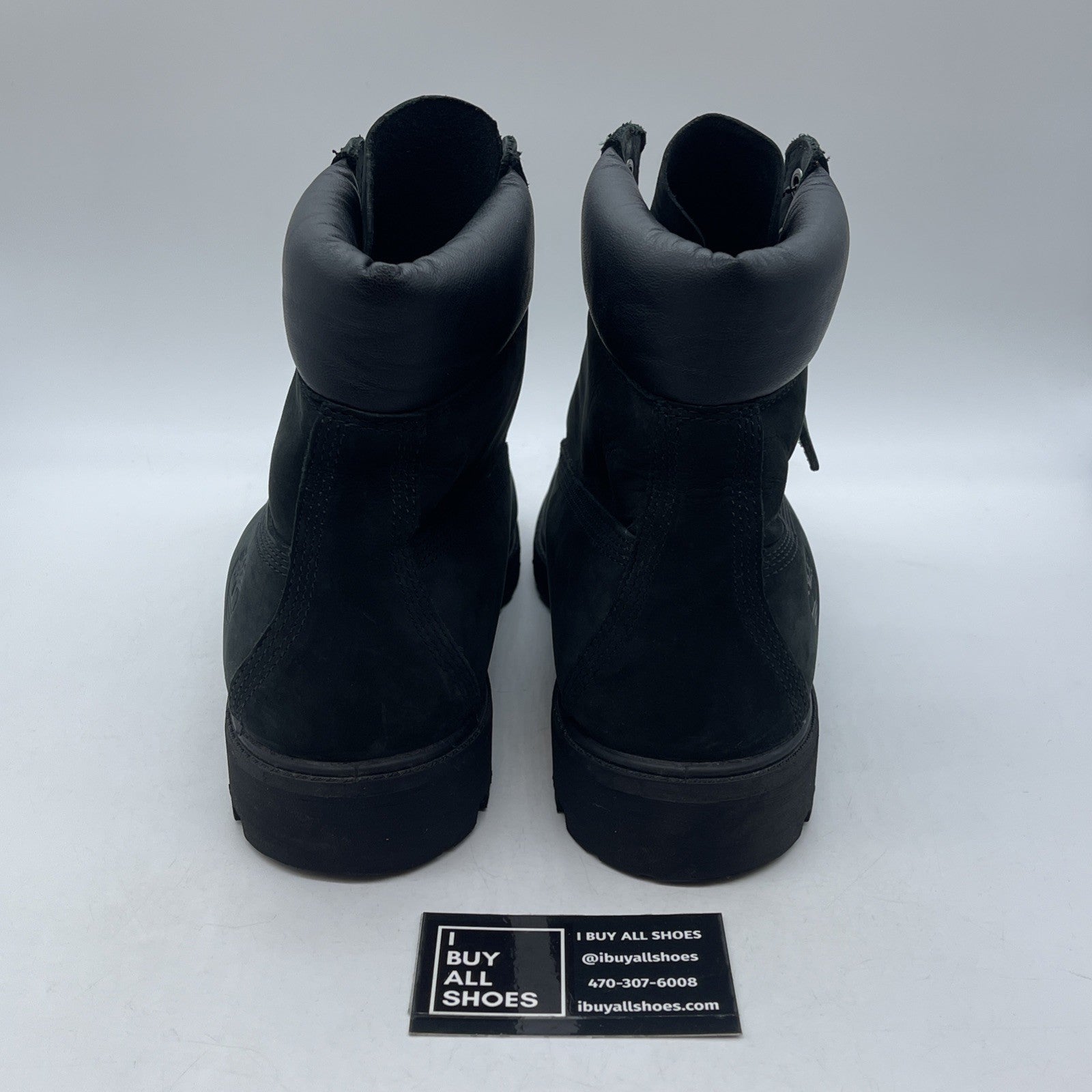 Size 10 - TIMBERLAND 6” Premium Boot Black Nubuck Suede Leather (10073)