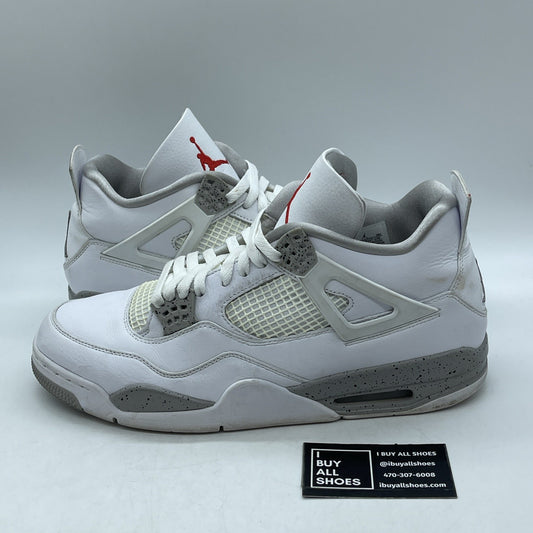 Size 13 - Jordan 4 Retro Mid White Oreo Grey Leather (CT8527-100)