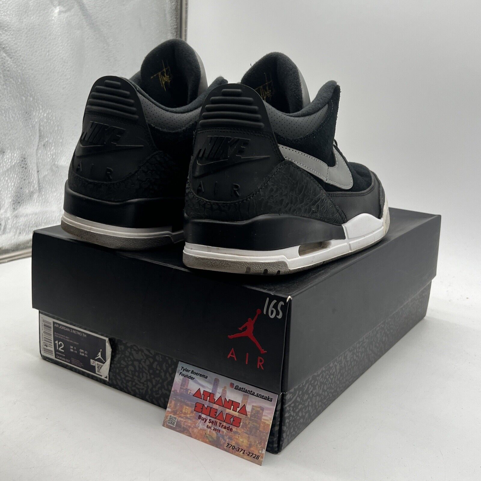 Size 12 - Jordan 3 Retro Tinker SP Black Cement 2019 (CK4348-007)