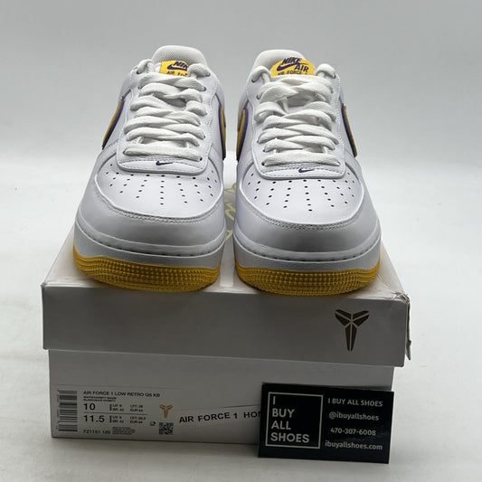 Size 10 - Kobe Bryant x Nike Air Force 1 Retro QS Low Lakers Home (FZ1151-100)