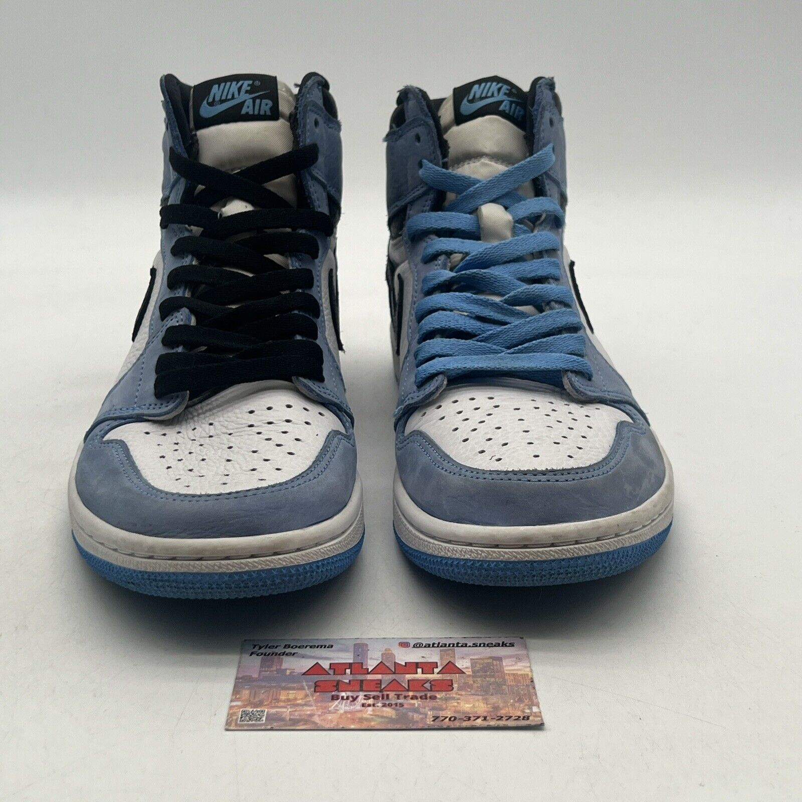 Size 8.5 - Jordan 1 Retro OG High University Blue Black Leather (555088-134)