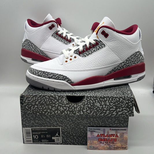 Size 10 - Jordan 3 Retro Mid Cardinal Red Og All Brand New