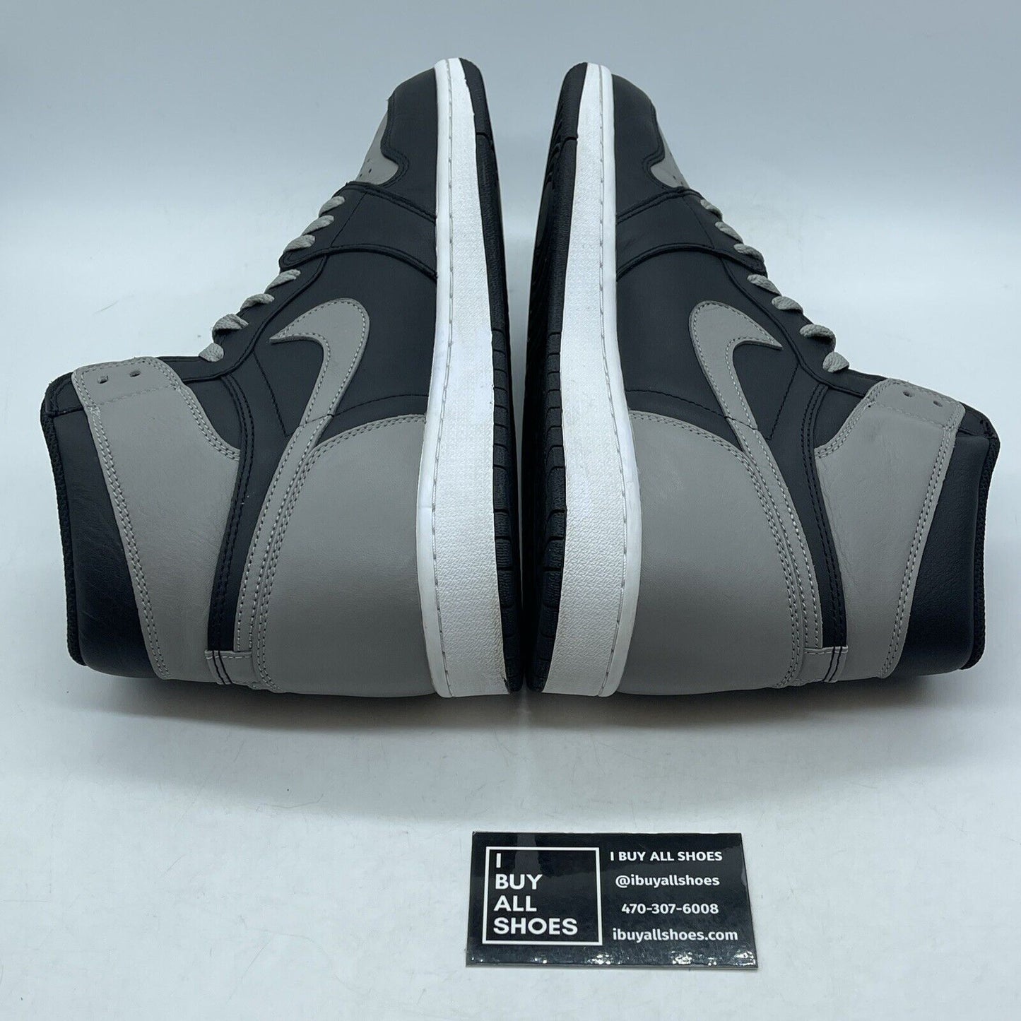 Size 12 - Jordan 1 Retro OG High Shadow Grey Black White Leather (555088-013)