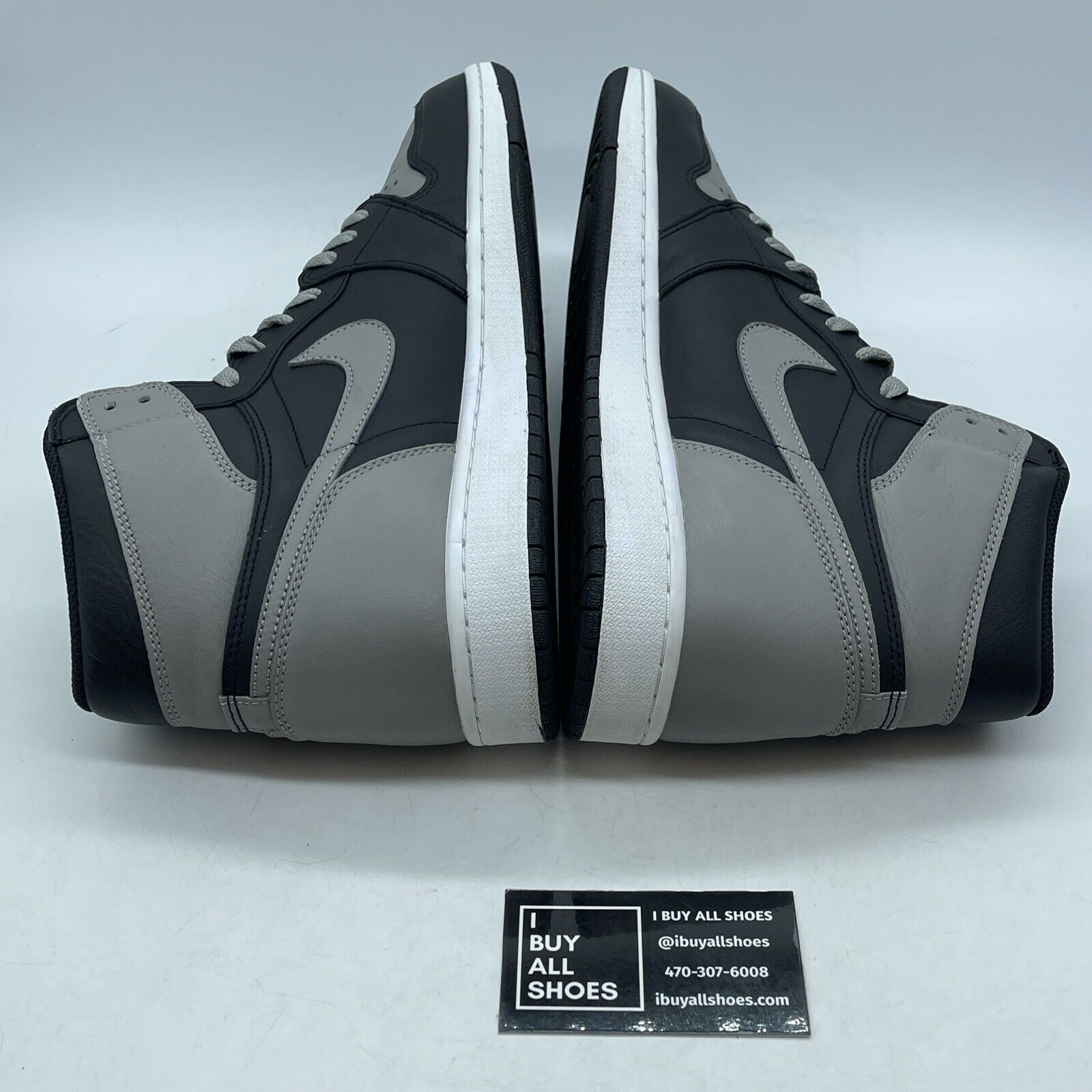 Size 12 - Jordan 1 Retro OG High Shadow Grey Black White Leather (555088-013)
