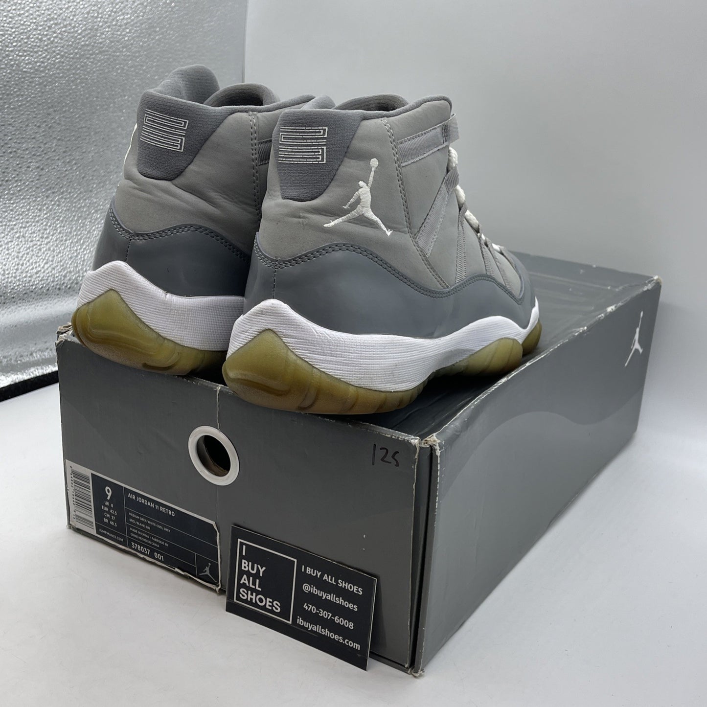 Size 9 - Air Jordan 11 Retro 2010 Cool Grey Suede Leather (378037-001)