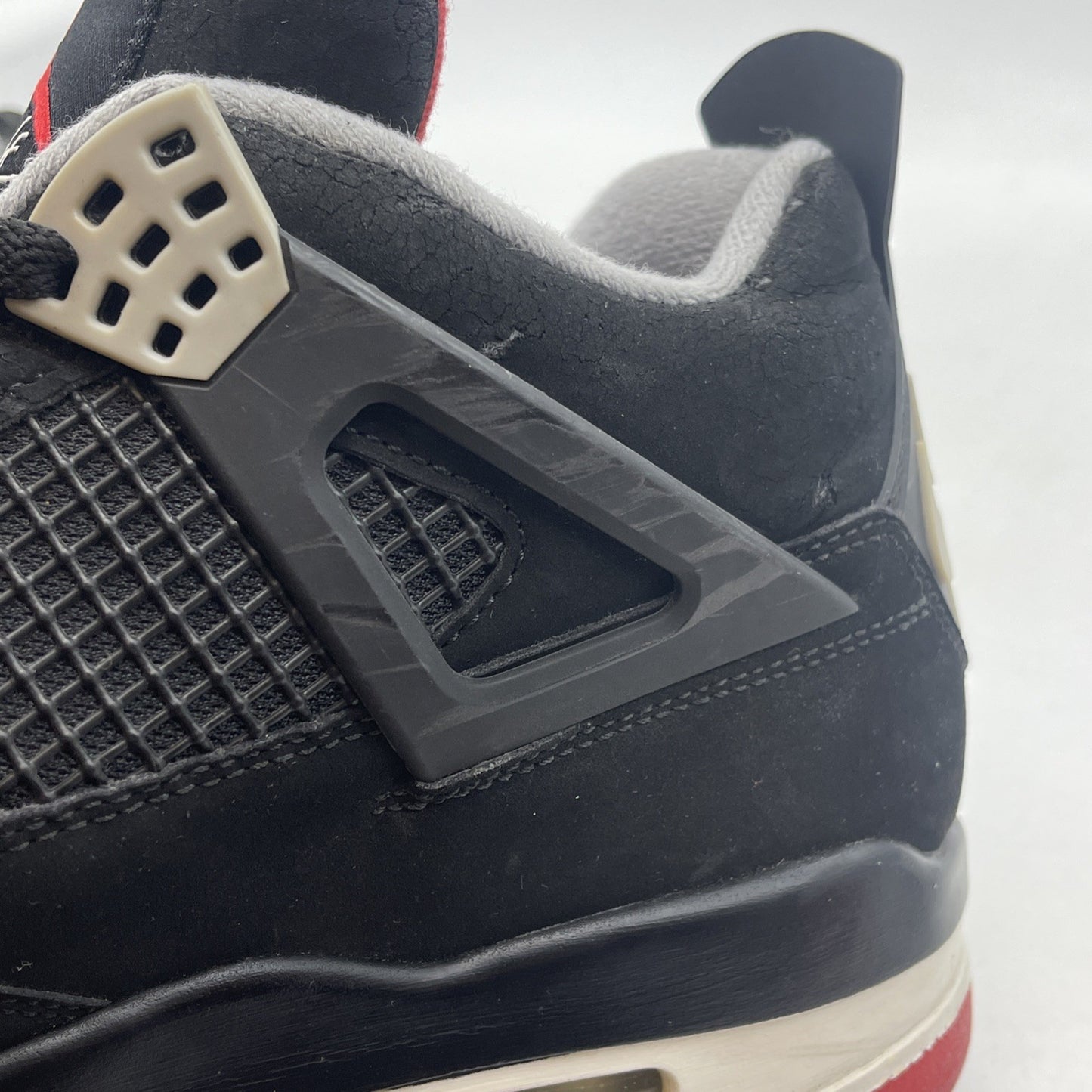Size 12 - Jordan 4 Retro OG Mid Bred 2019 Black Grey Suede (308497-060)