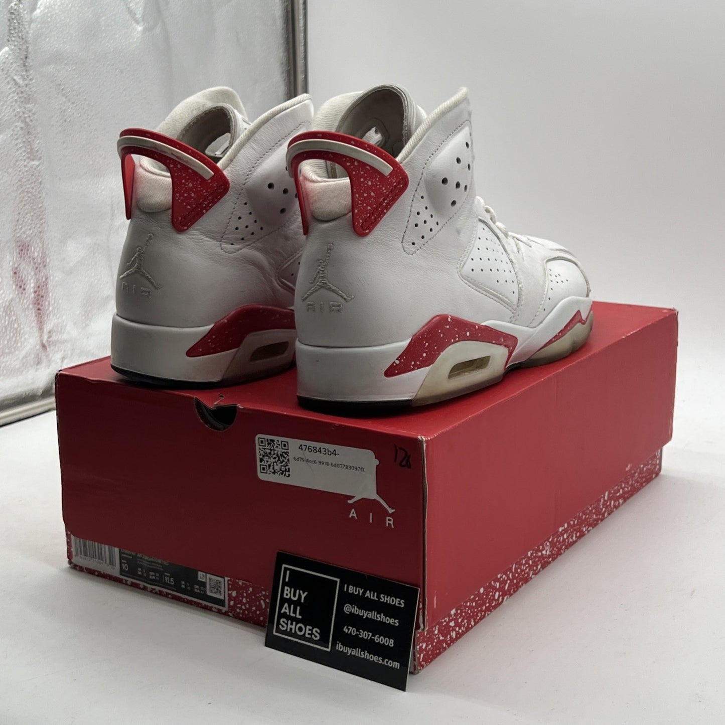 Size 10 - Jordan 6 White and University Red (CT8529-162)