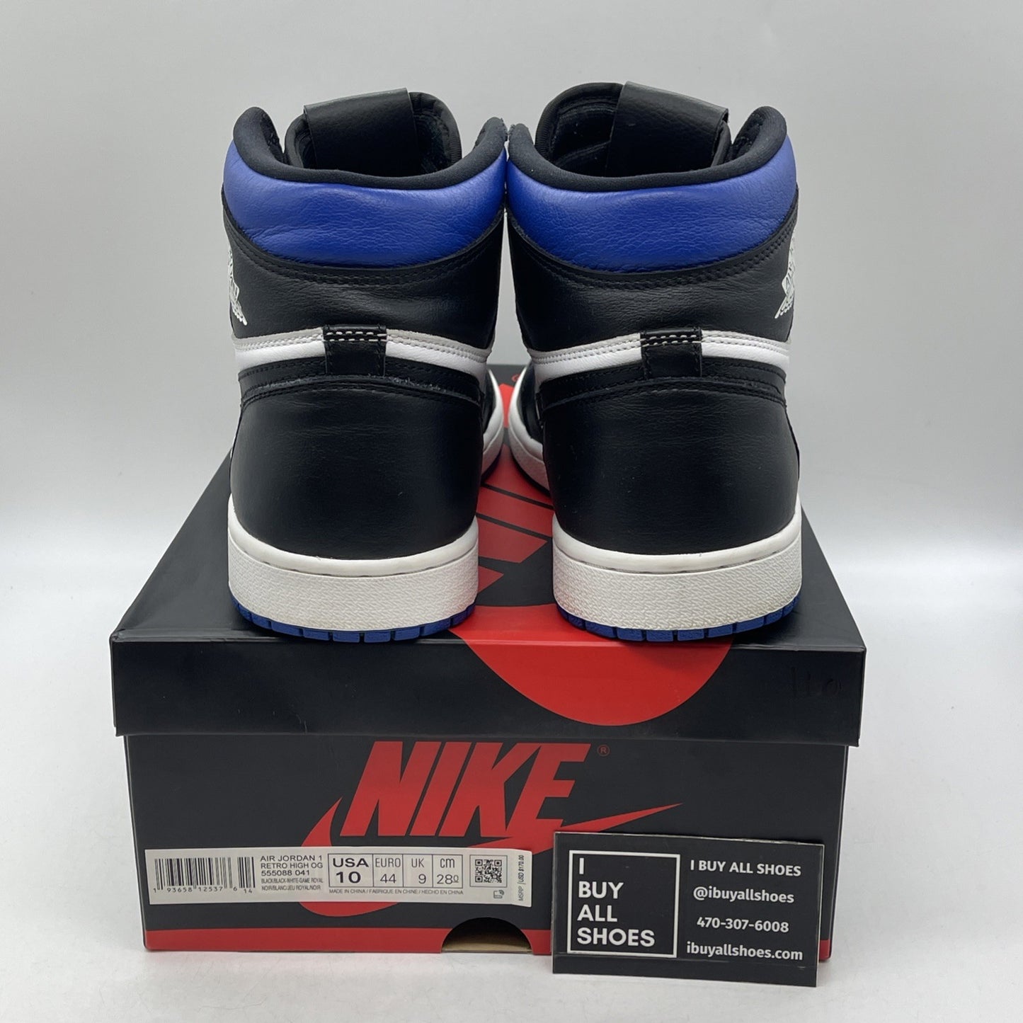Size 10 - Air Jordan 1 Retro OG High Royal Toe (555088-041)
