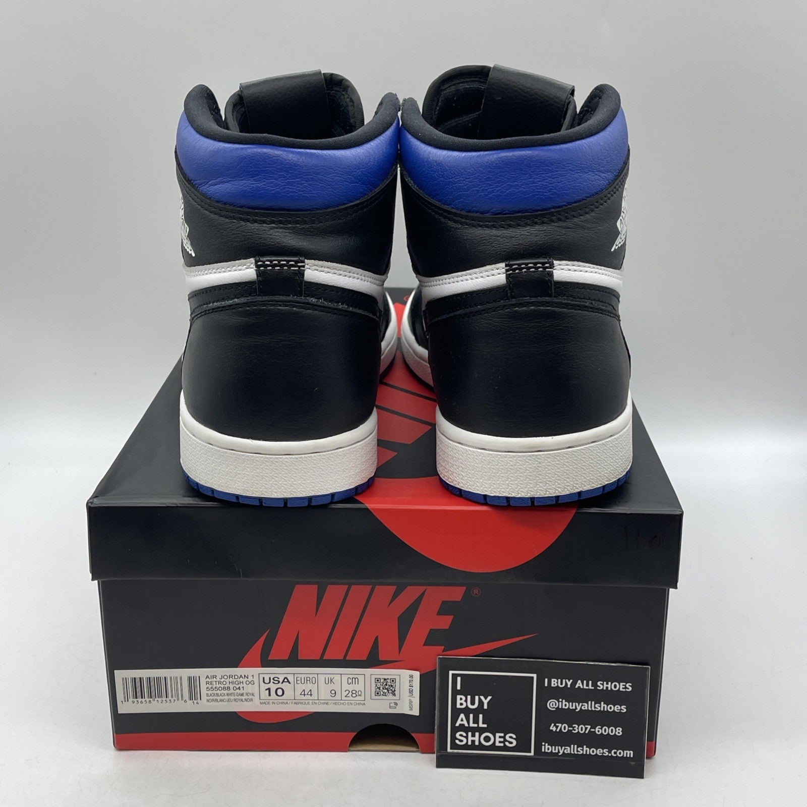 Size 10 - Air Jordan 1 Retro OG High Royal Toe (555088-041)