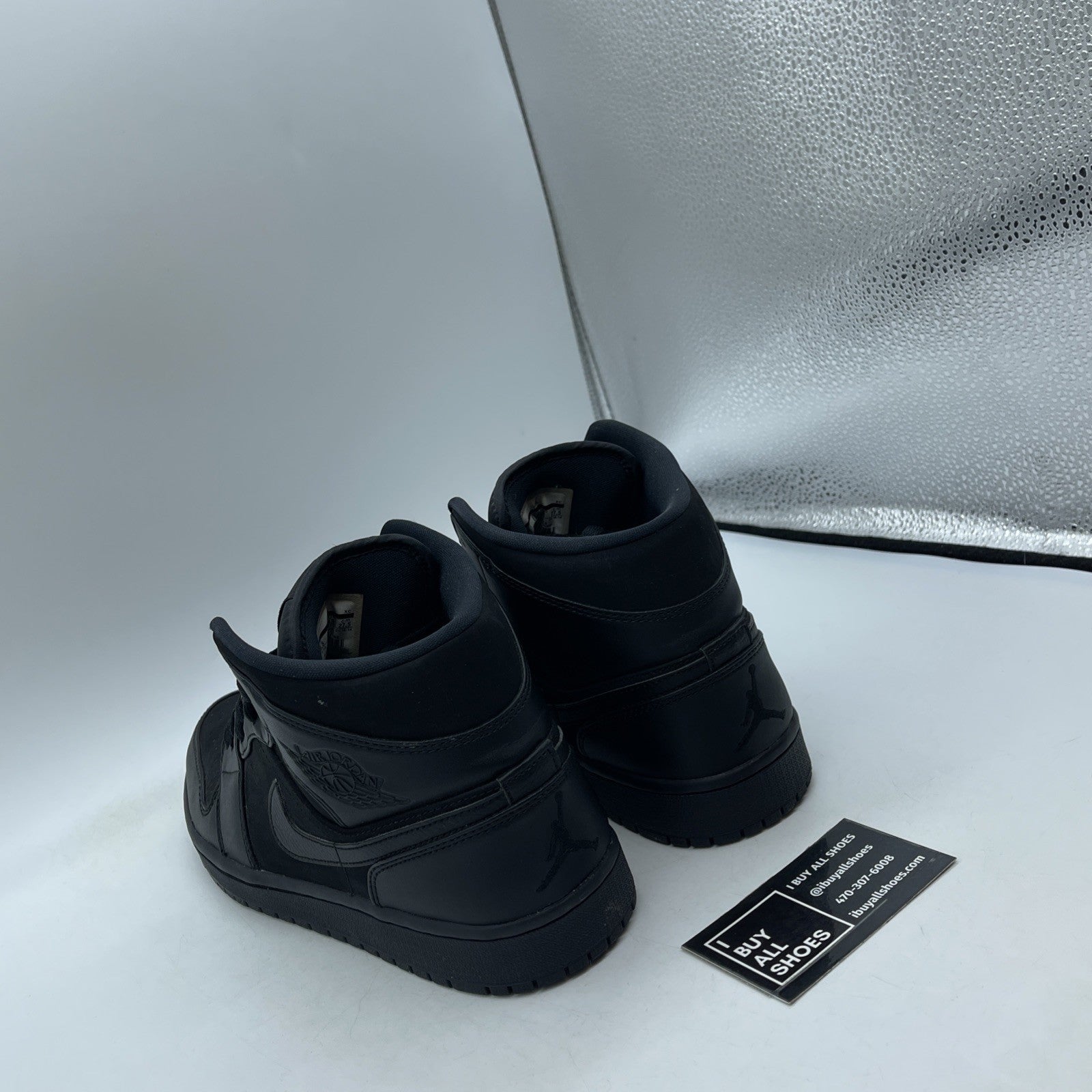 Size 9.5 - Air Jordan 1 Mid Triple Black Suede Leather (554724-011