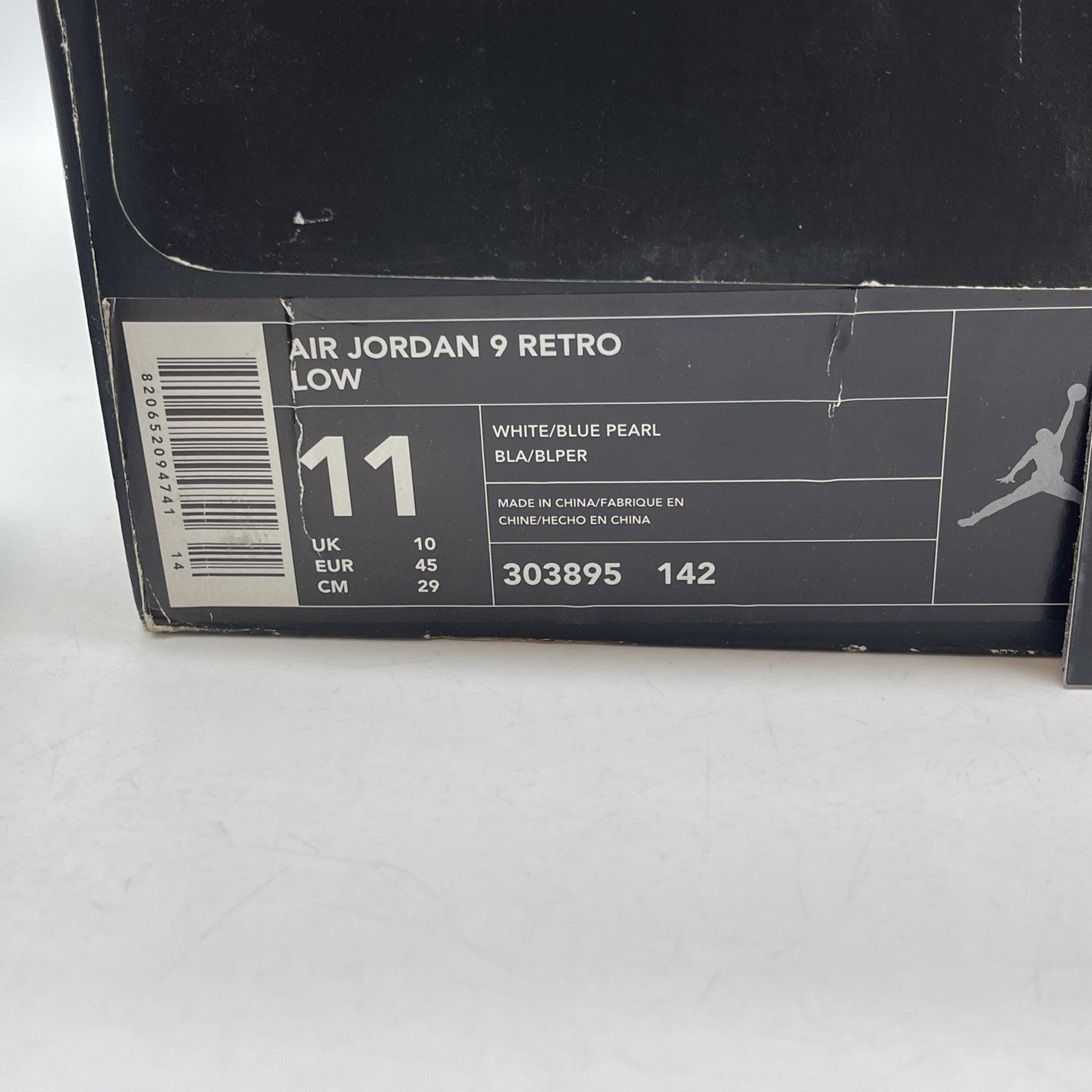 Size 11 - Air Jordan 9 Retro 2002 Low Blue Pearl White Leather (303895-142)