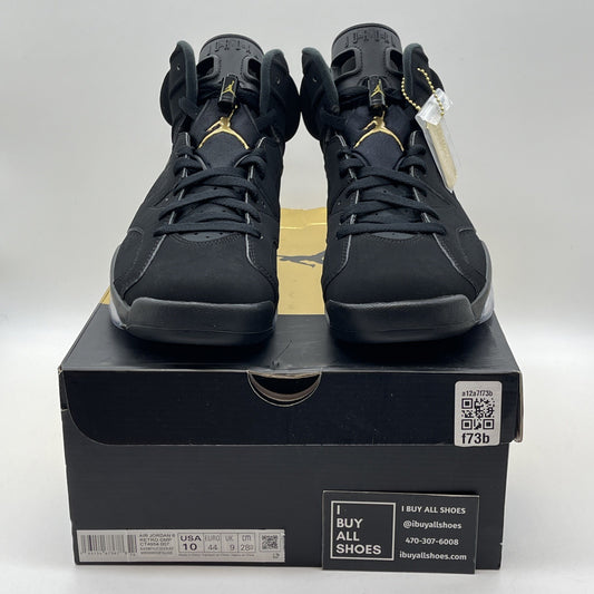 Size 10 - Jordan 6 Retro Defining Moments Black Gold Suede (CT4954-007)