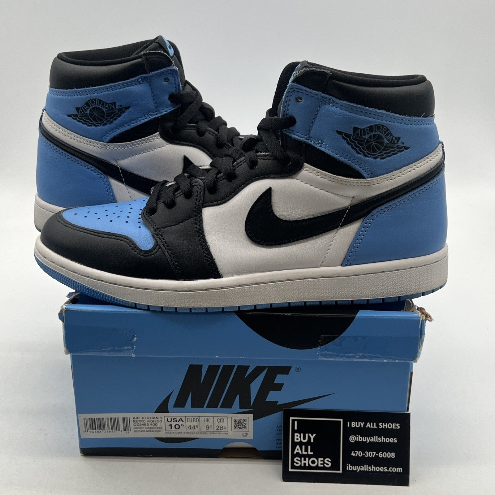 Size 10.5 - Air Jordan 1 Retro OG High UNC Toe (DZ5485-400)