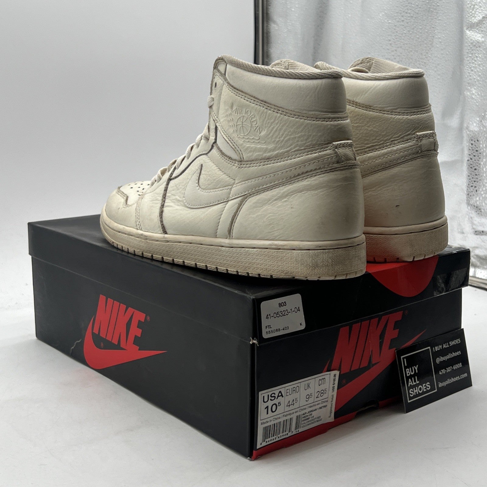 Size 10.5 - Air Jordan 1 Retro OG High Sail (555088-114)