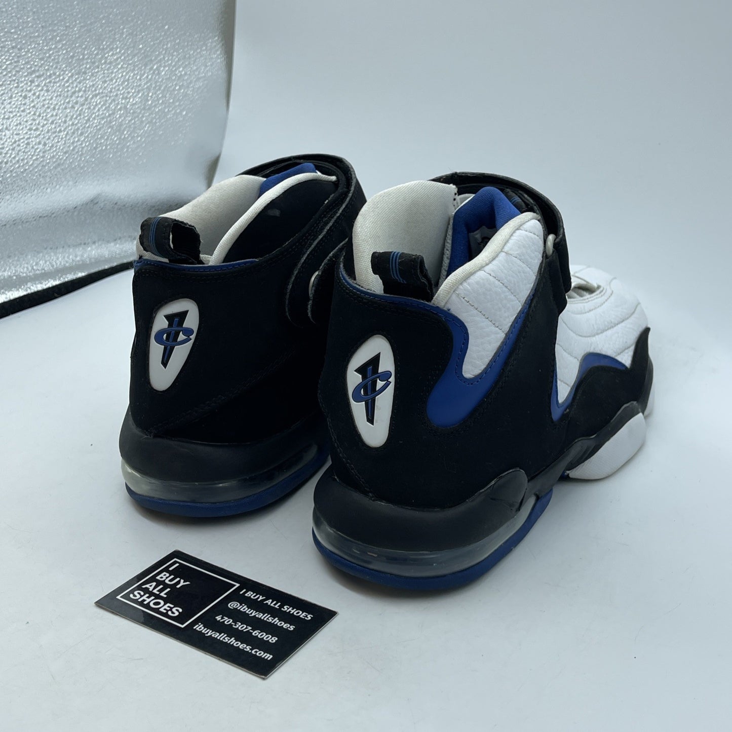 Size 10.5 - Nike Air Penny 4 OG Orlando Black White Suede Leather (864018-100)