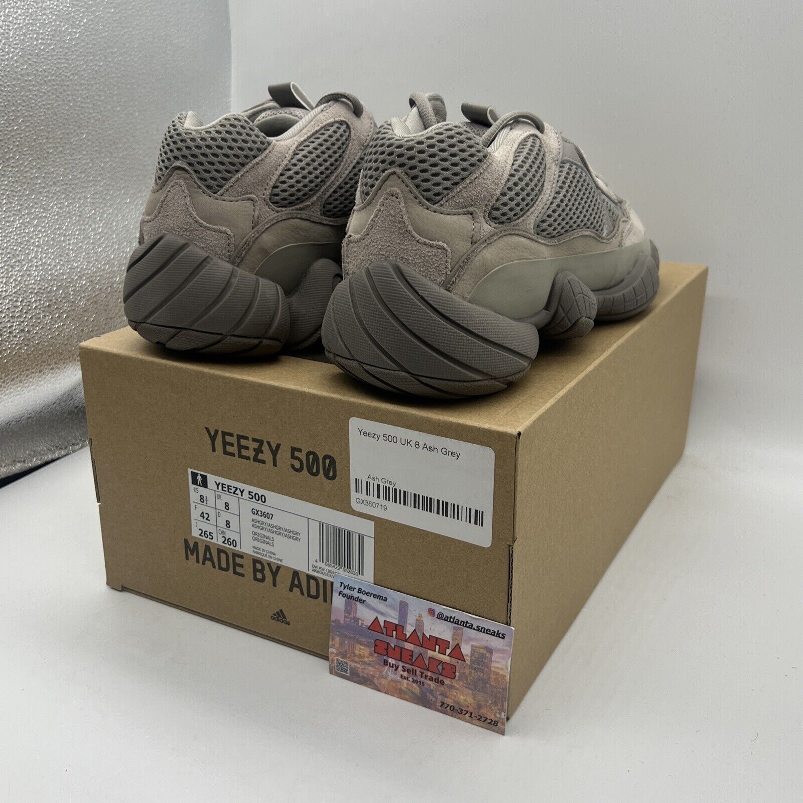 Size 8.5 - adidas Yeezy 500 Ash Grey Brand New Og All DS Sneakers Leather