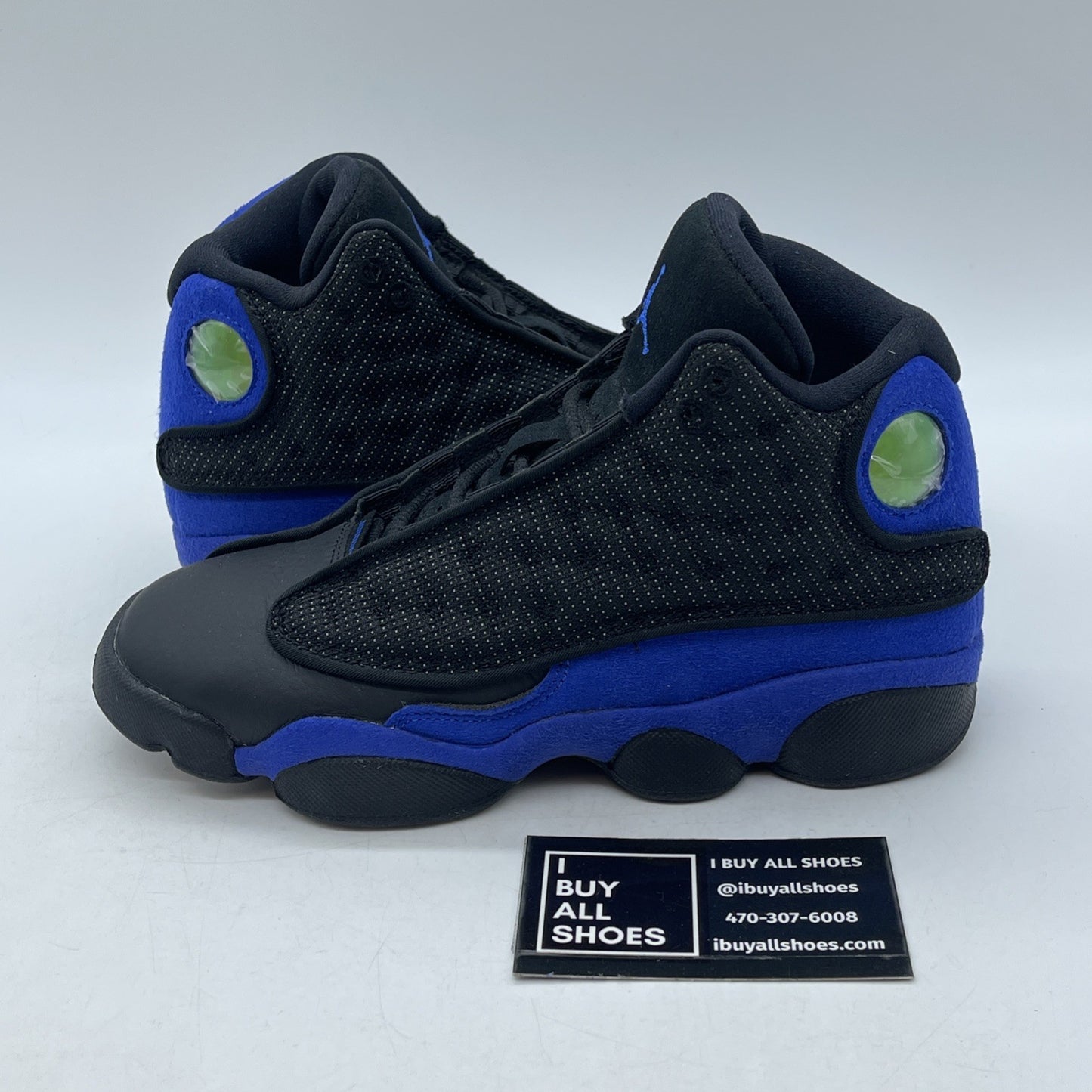Size 3.5Y (GS) - Jordan 13 Retro Mid Hyper Royal Blue Black Suede (884129-040)