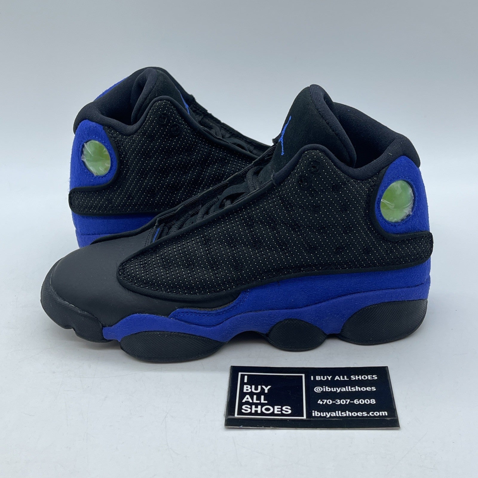 Size 3.5Y (GS) - Jordan 13 Retro Mid Hyper Royal Blue Black Suede (884129-040)