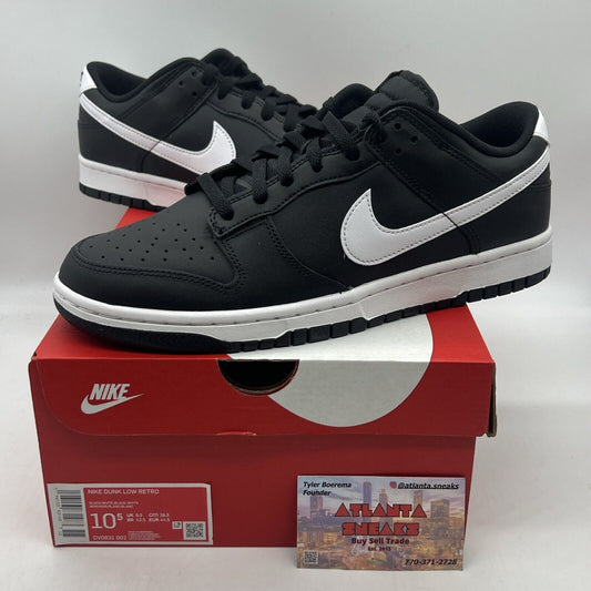 Size 10.5 - Nike Dunk Low Black Panda 2.0 Brand New Og All