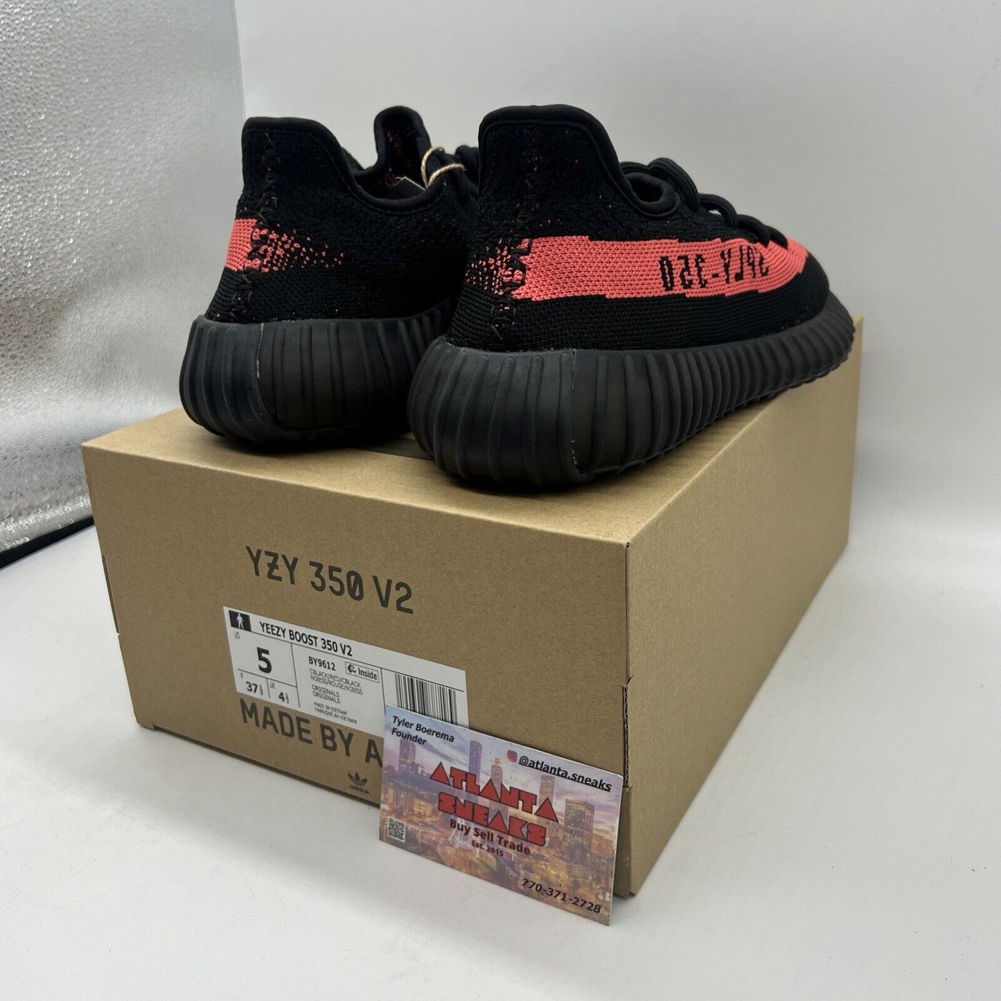 Size 5 - adidas Yeezy Boost 350 V2 Low Red Stripe Brand New Og All