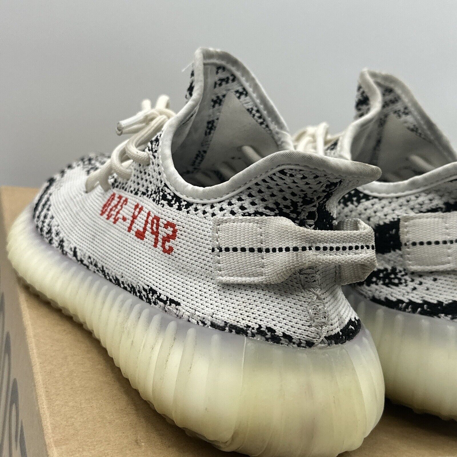 Size 6.5 - adidas Yeezy Boost 350 V2 Low Zebra White Red Black Comfy Kanye West