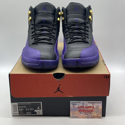 Size 11.5 - Jordan 12 Retro Mid Field Purple Gold Black Leather (CT8013-057)
