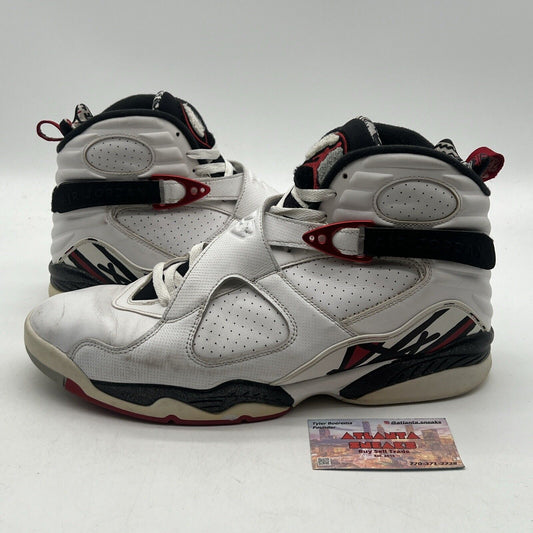 Size 13 - Air Jordan 8 Retro Alternate White Red Black Leather (305381-104)