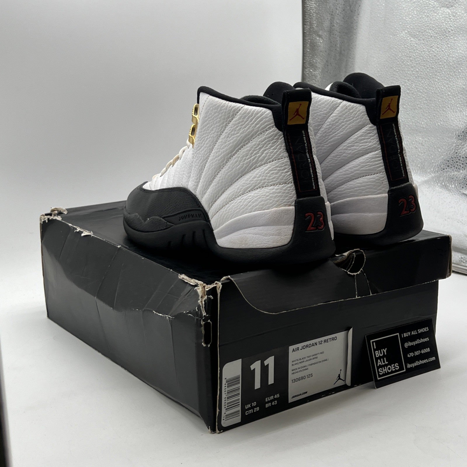 Size 11 - Air Jordan 12 Retro taxi release 2013 (130690-125)