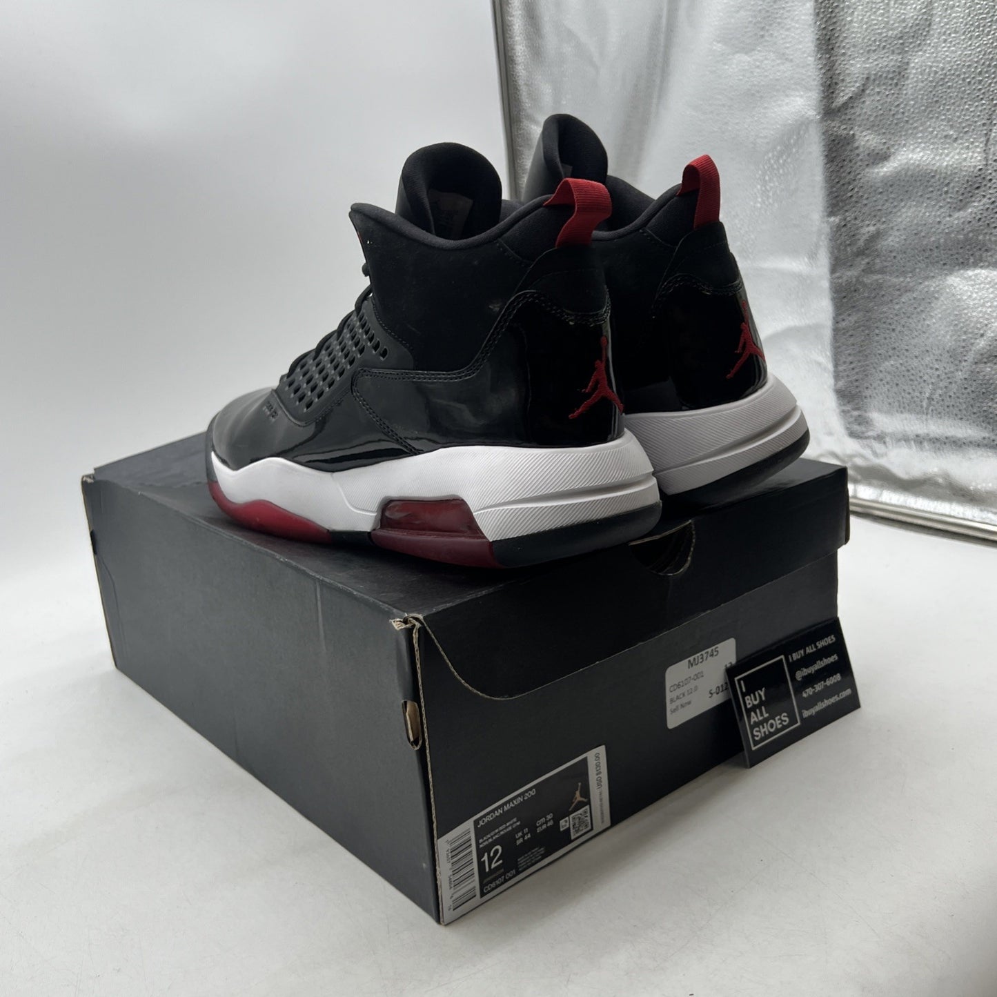 Size 12 - Jordan Maxin 200 Black Gym Red (CD6107-001)