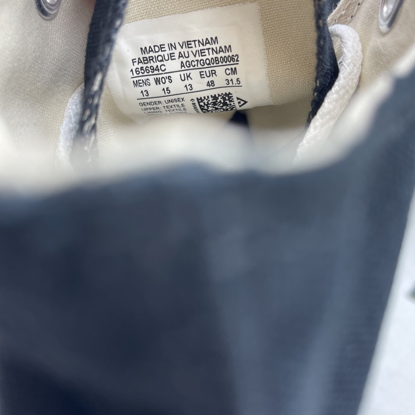 Size 13 - Converse Chuck Taylor All Star High Black White (165694C)