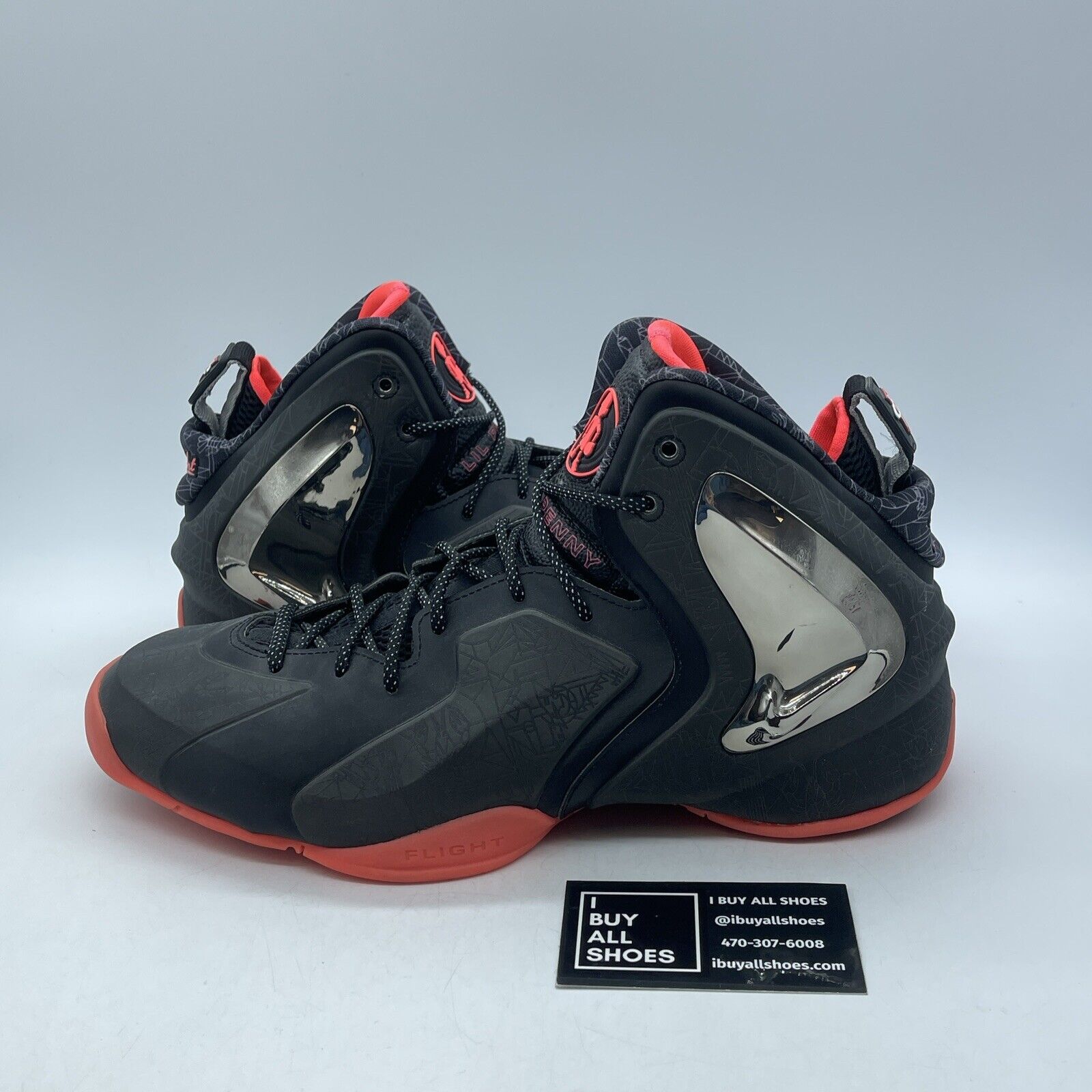 Size 11 - Nike Lil Penny Posite Prm Qs Gumbo League Grey Red (652121-001)