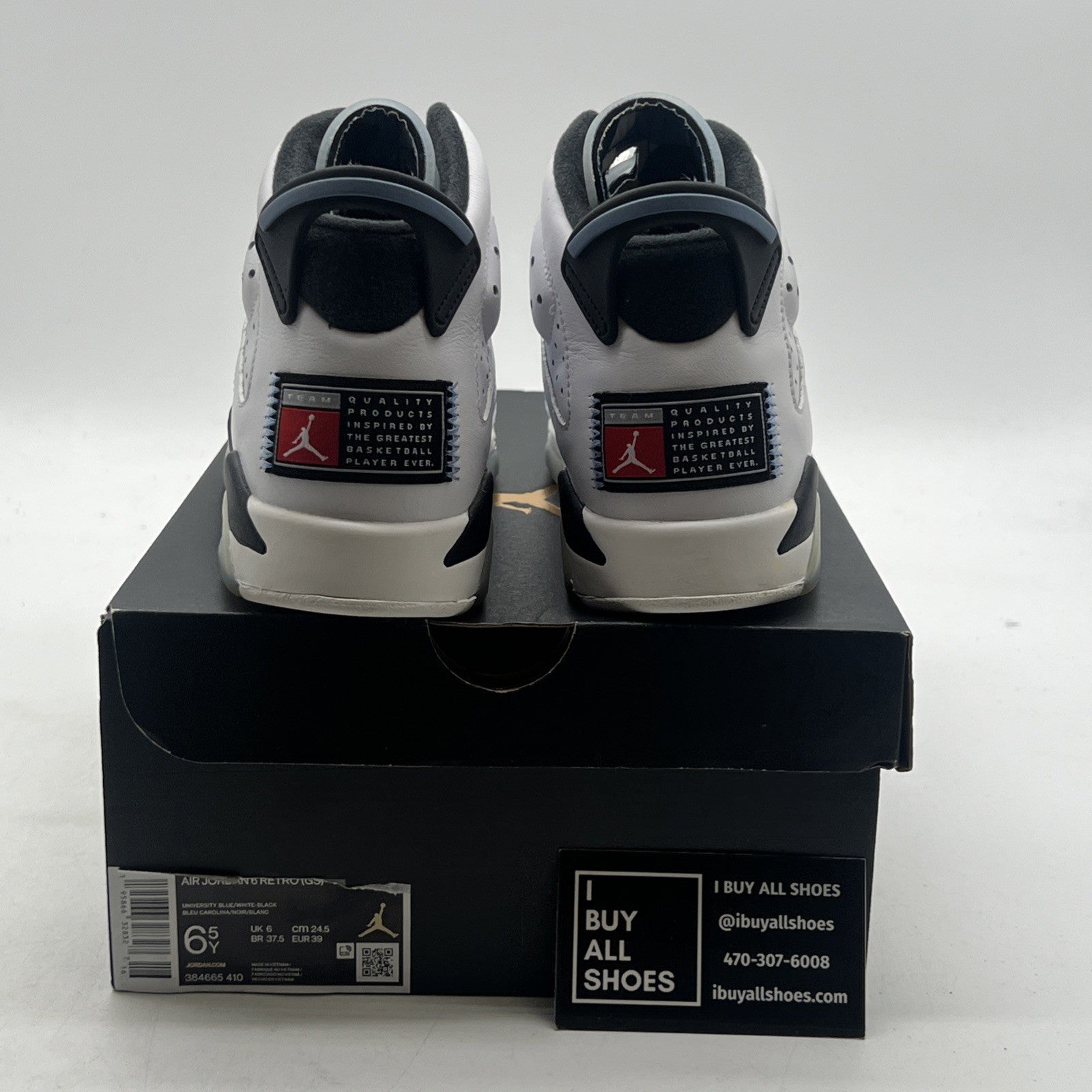 Size 6.5 - Air Jordan 6 Retro Mid UNC Home (384665-410)