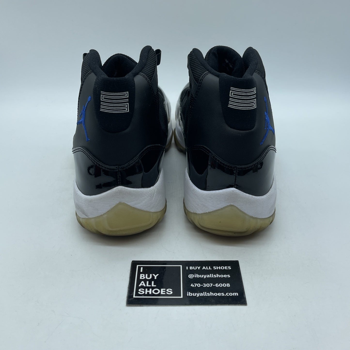 Size 9 - Air Jordan 11 Retro 2009 Space Jam Black Suede Leather (378037-041)