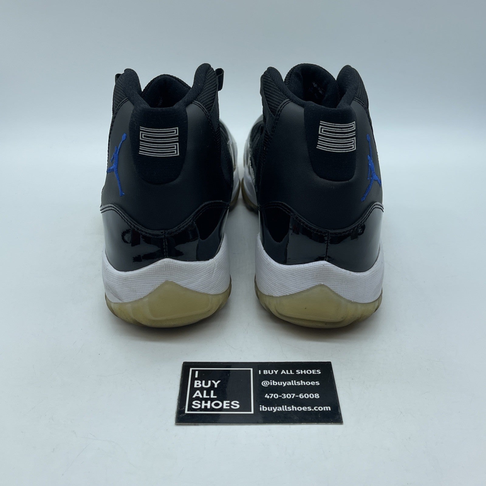 Size 9 - Air Jordan 11 Retro 2009 Space Jam Black Suede Leather (378037-041)