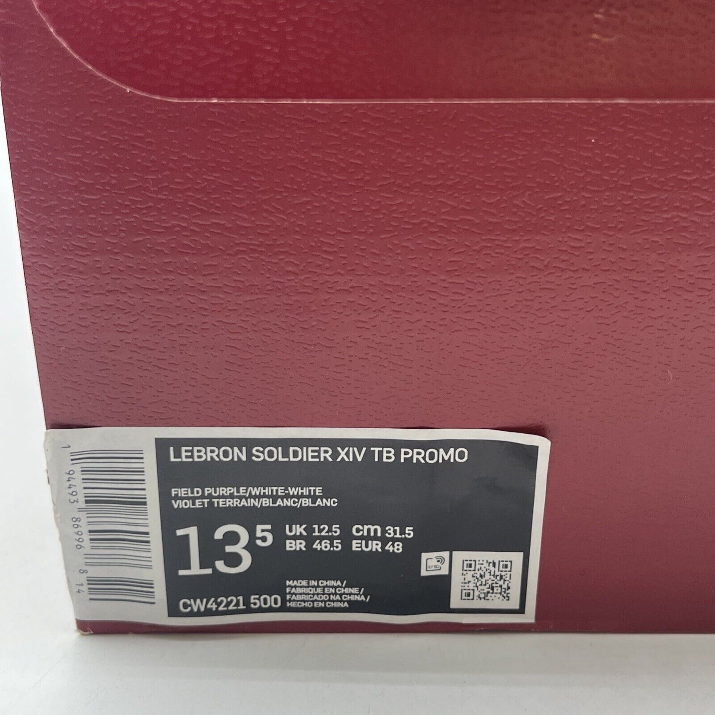Nike Lebron Solider 14 TB XIV Basketball Shoes Promo Purple/White (CW4221-500)