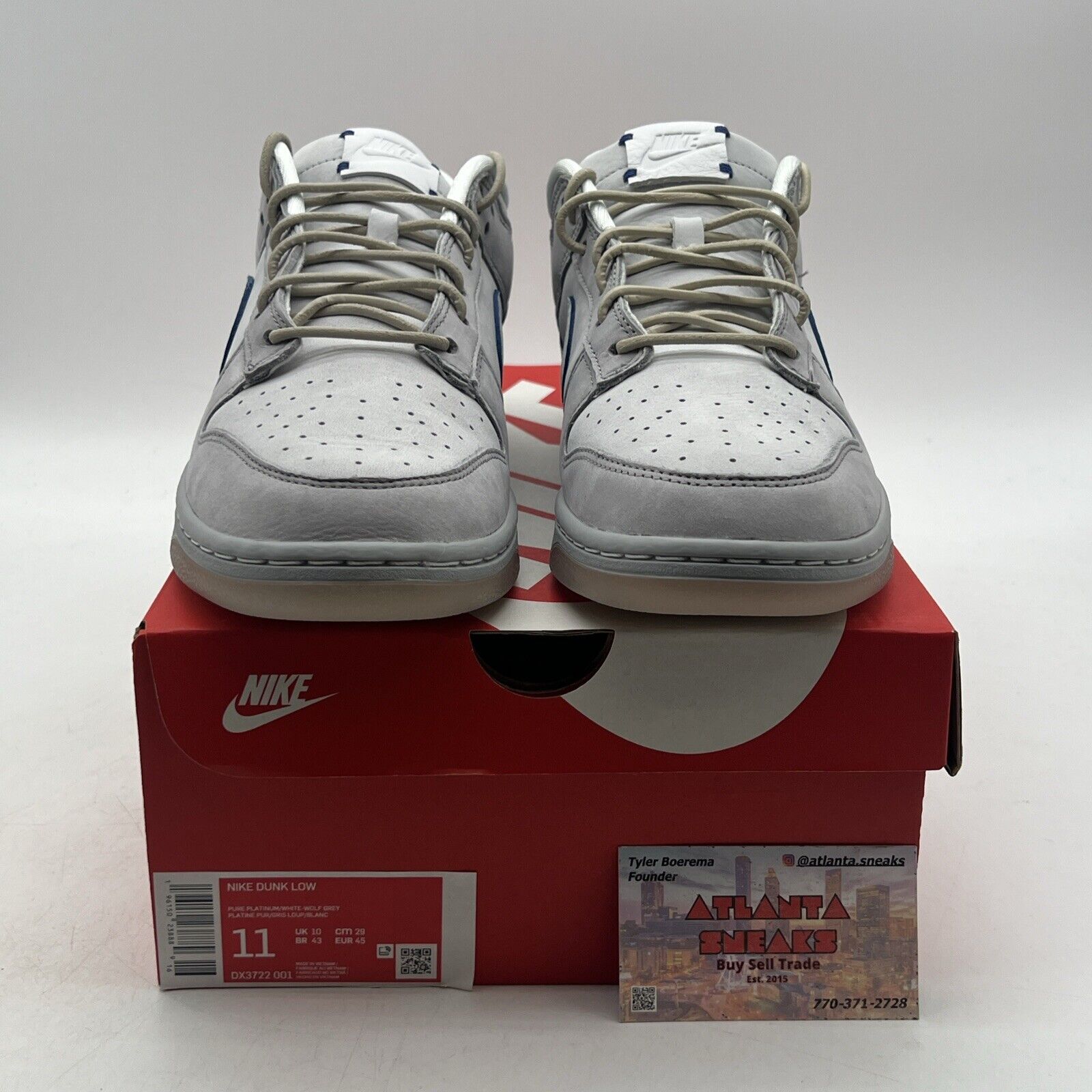 Size 11 - Nike Dunk Low Wolf Grey Pure Platinum Suede (DX3722-001)