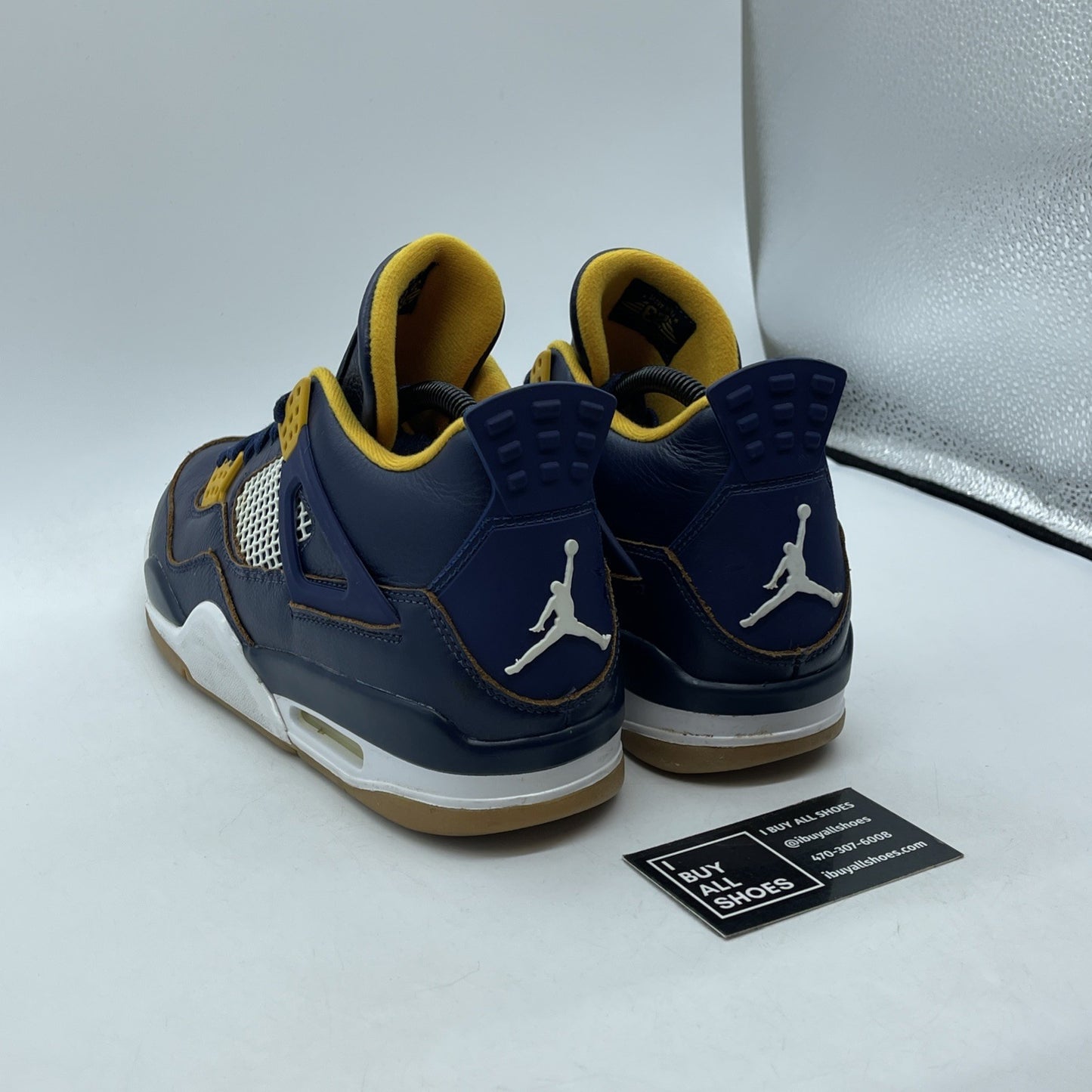Size 9 - Air Jordan 4 Retro Dunk From Above Blue Yellow Leather (308497-425)
