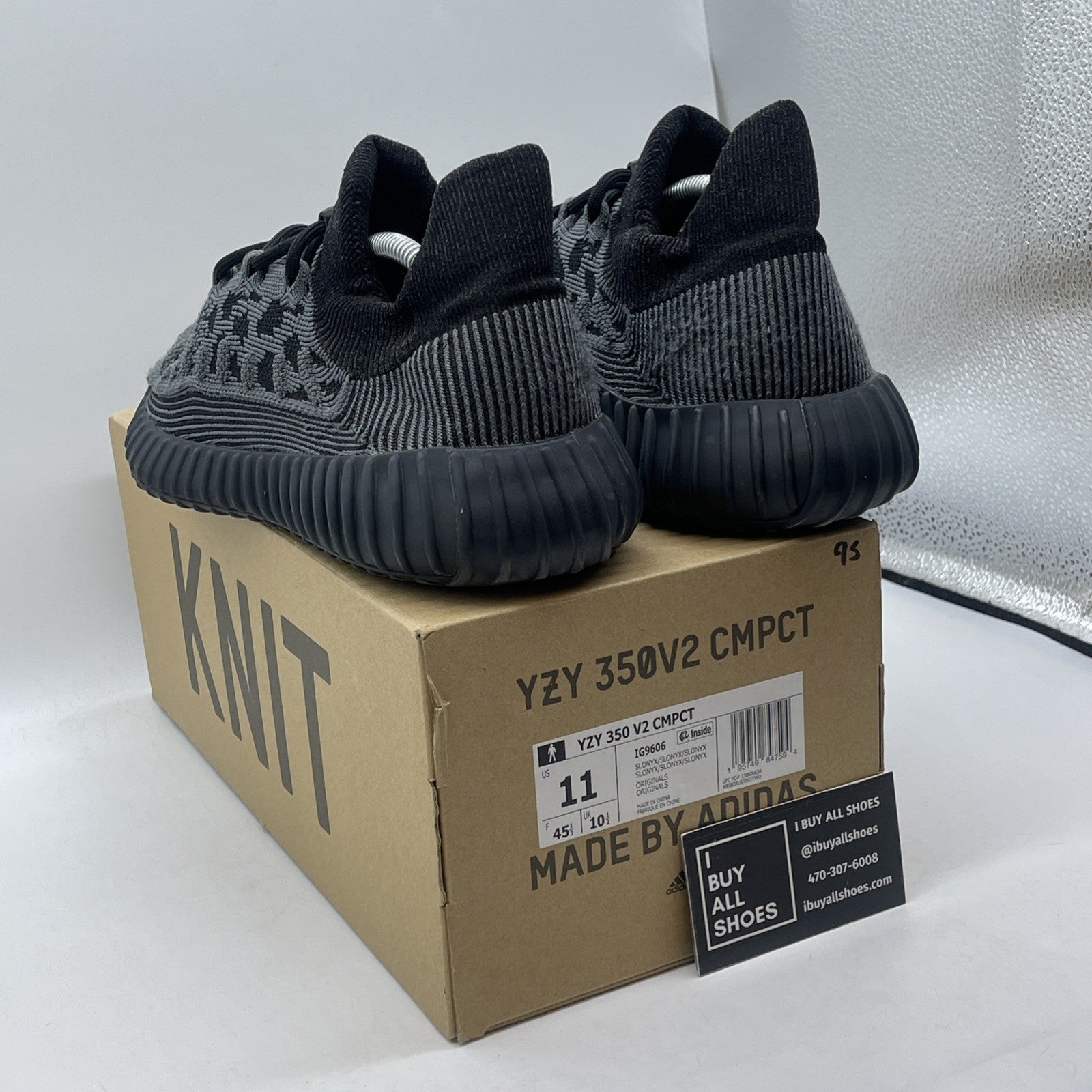 Size 11 - adidas Yeezy Boost 350 V2 CMPCT Slate Onyx grey Black Suede (IG9606)