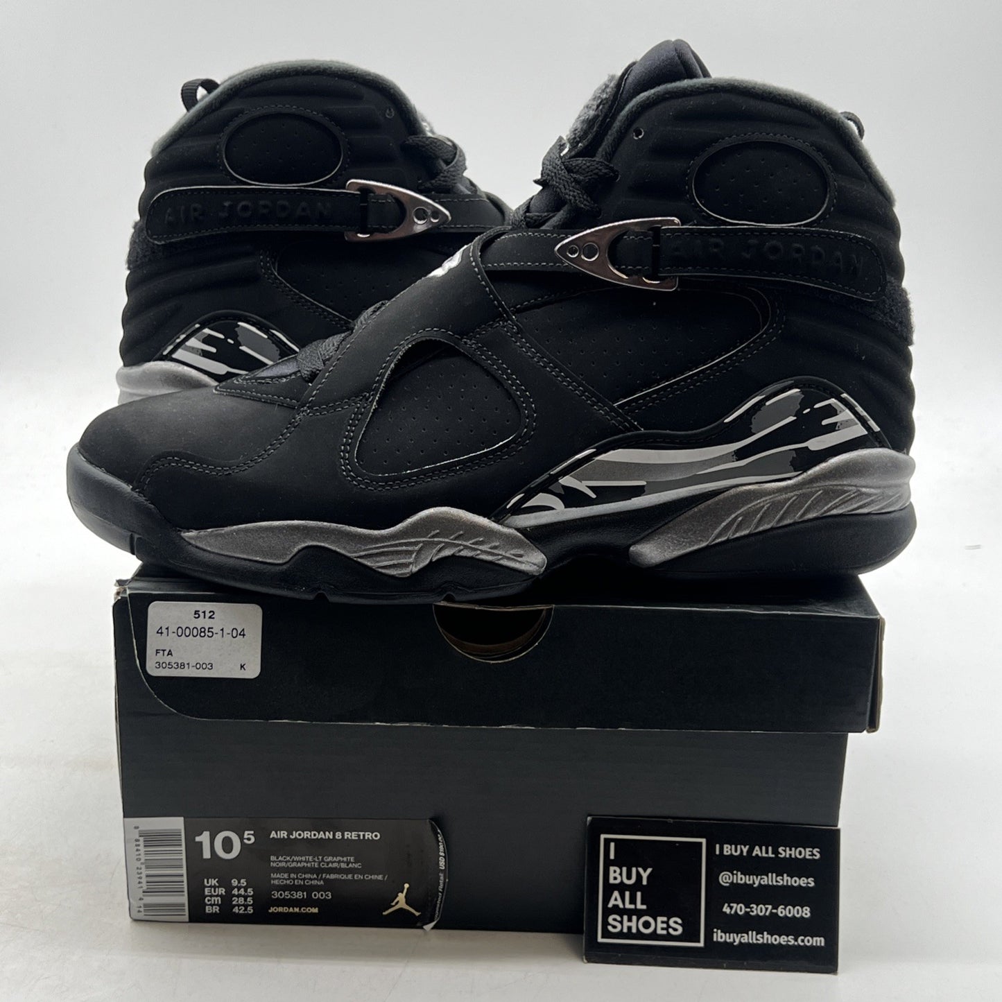 Size 10.5 - Air Jordan 8 Retro 2015 Chrome (305381-003)