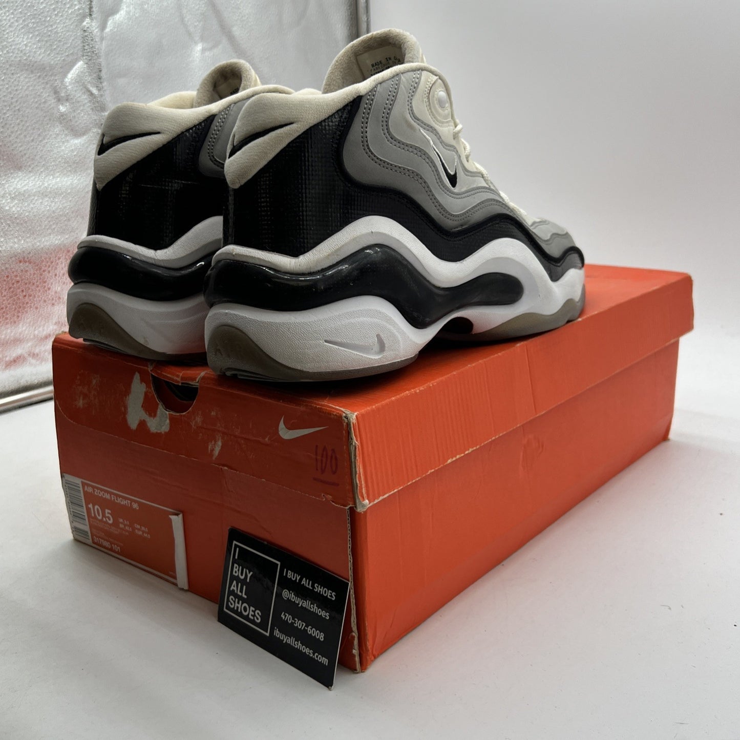 Size 10.5 - Nike Air Zoom Flight 96 White (317980-101)