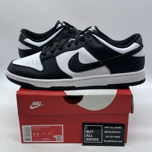 Size 11 - Nike Dunk Low Black White Suede Leather.  (DD1391-100)