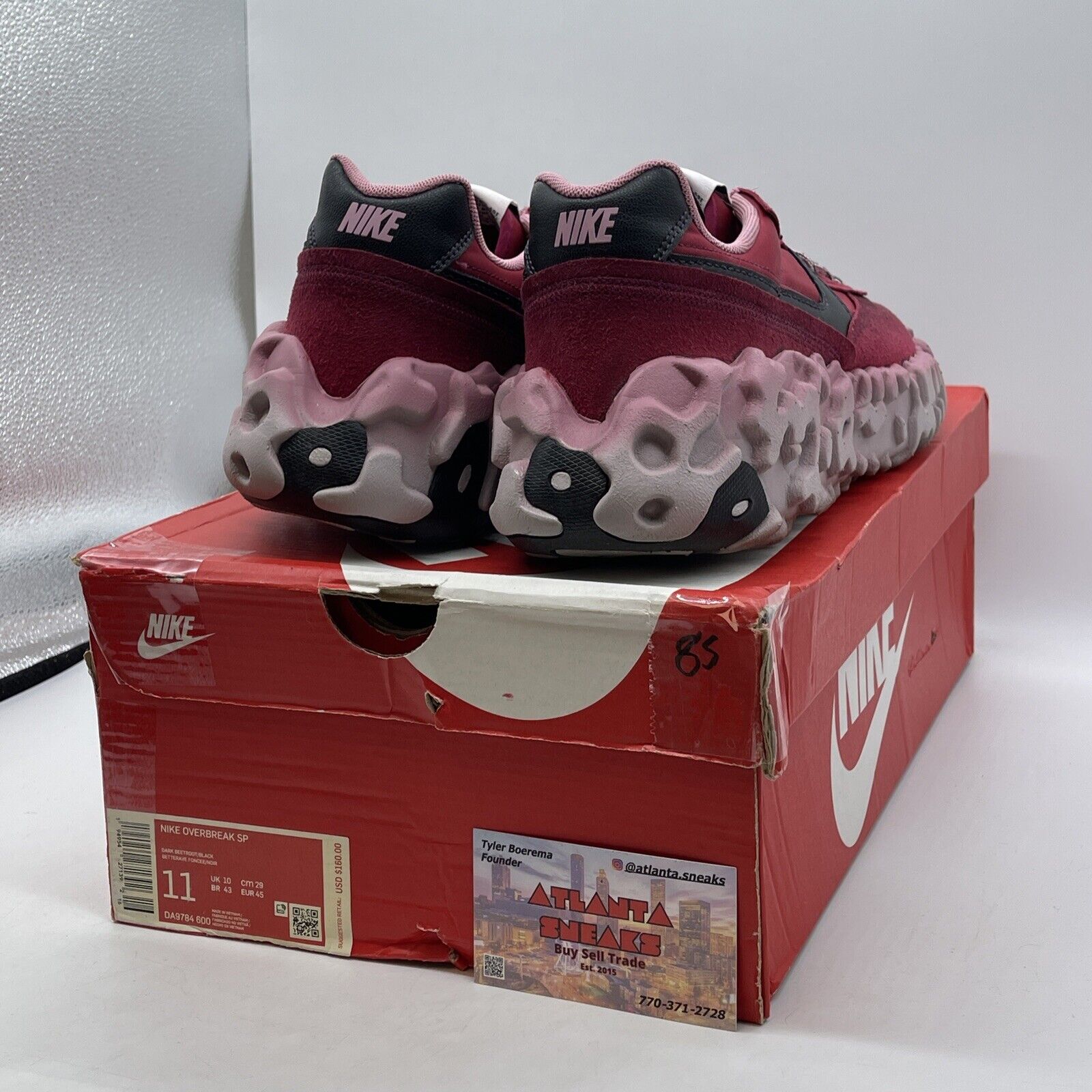 Size 11 - Nike Overbreak SP Dark Beetroot Pink Black Suede leather (DA9784-600)