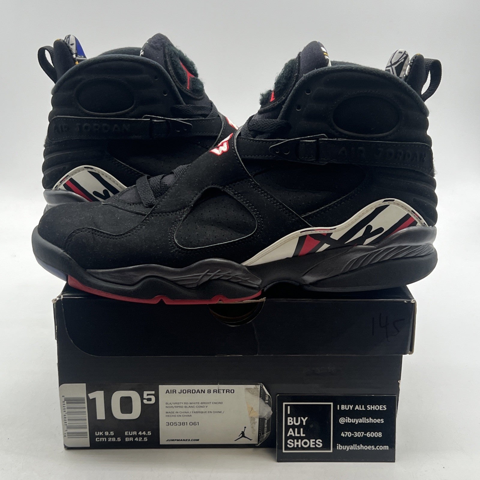 Size 10.5 - Air Jordan 8 Retro 2013 Playoff (305381-061)