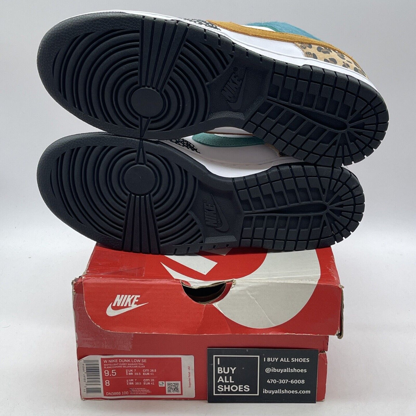 Size 9.5W - Nike Dunk SE Low Safari Mix Red White Leather Suede (DN3866-100)